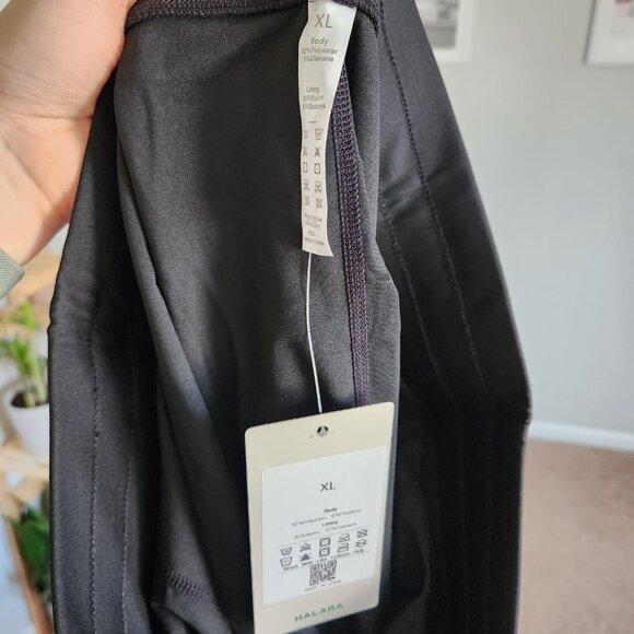 HALARA Black Mesh Layered Drawstring Midi Skirt - Size XL - Picture 7 of 7